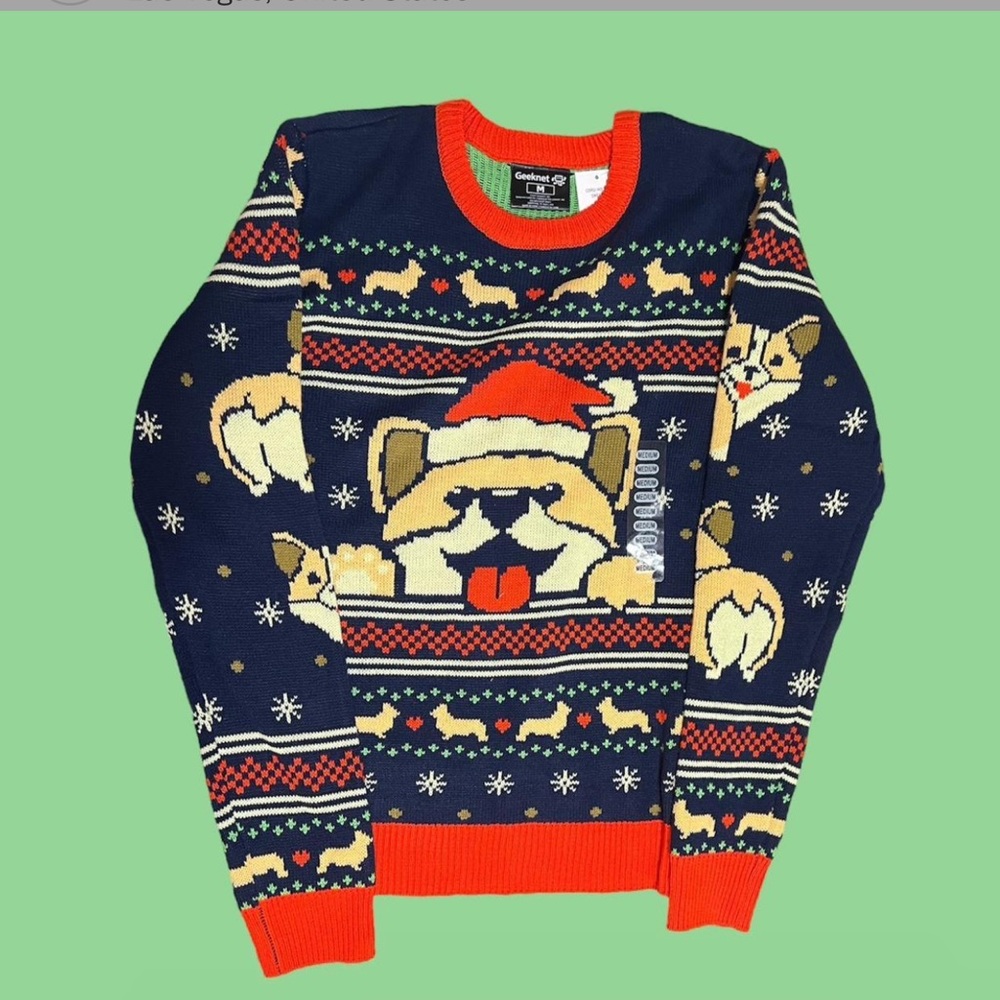 Geeknet Corgi Christmas sweater